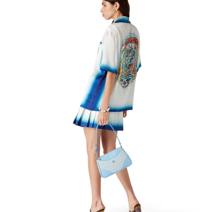 Casa Way Skate geplooide zijden rok