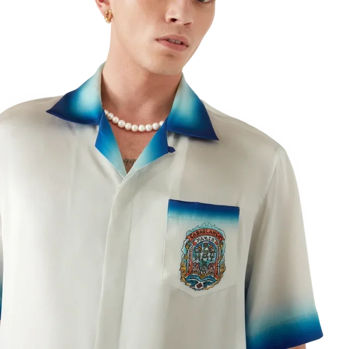 Casa Way Skate zijden shirt met korte mouwen