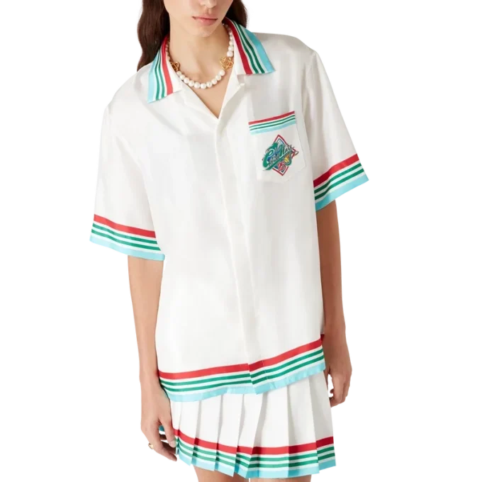 Casa Way World Series zijden overhemd met korte mouwen