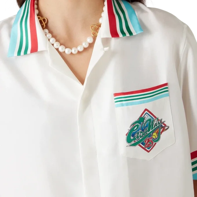 Casa Way World Series zijden overhemd met korte mouwen