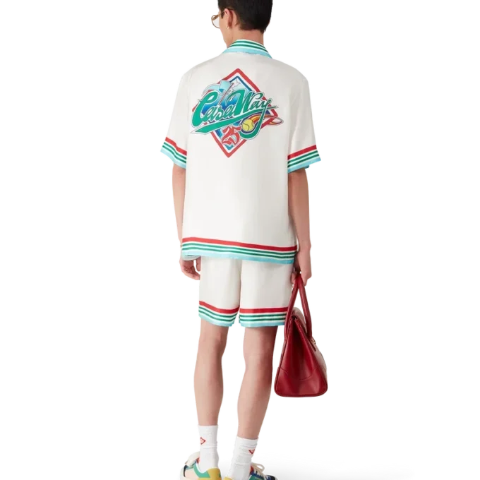 Casa Way World Series zijden overhemd met korte mouwen