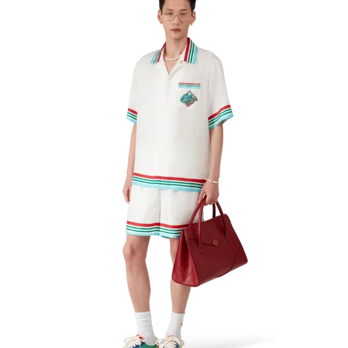 Casa Way World Series zijden overhemd met korte mouwen