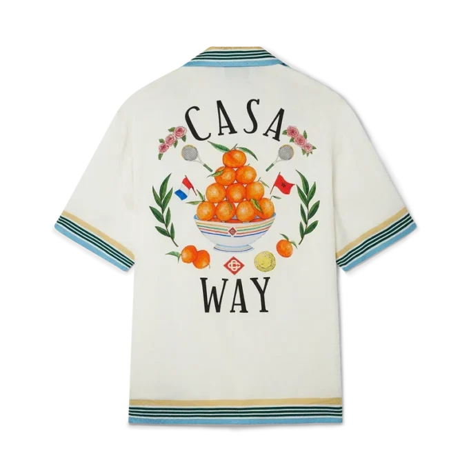 Casa Way zijden overhemd met korte mouwen