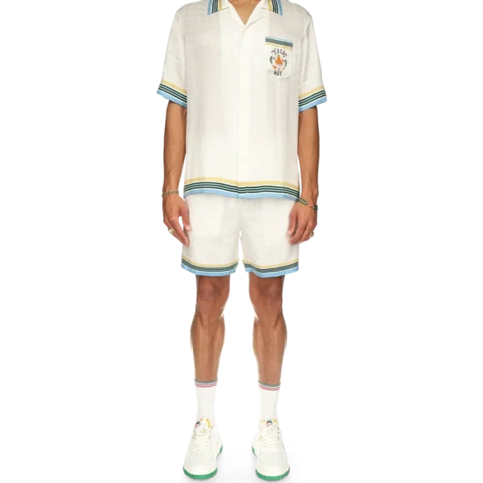 Casa Way zijden overhemd met korte mouwen