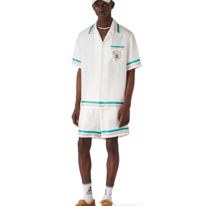 Casa Way zijden overhemd met korte mouwen