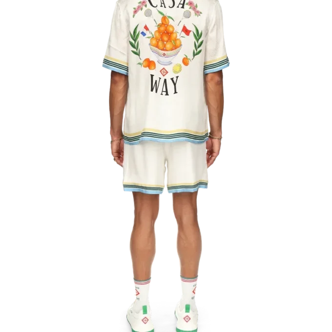 Casa Way zijden overhemd met korte mouwen