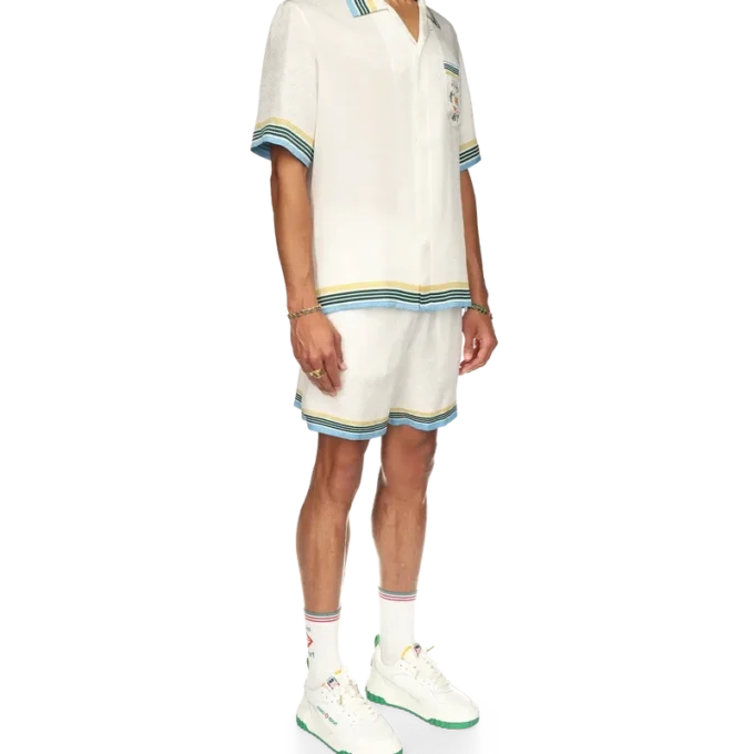 Casa Way zijden overhemd met korte mouwen