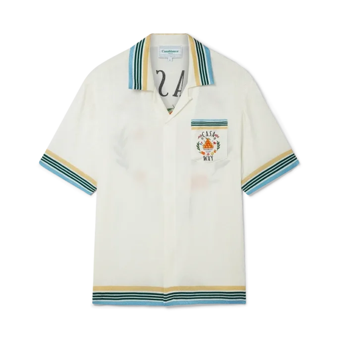 Casa Way zijden overhemd met korte mouwen