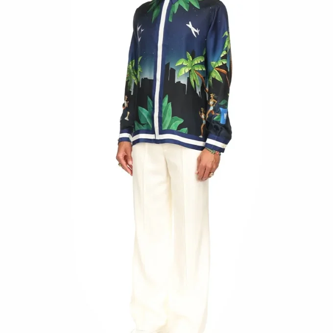 Casablanca Athletic Club zijden overhemd