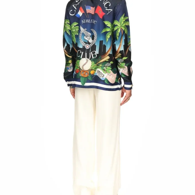 Casablanca Athletic Club zijden overhemd