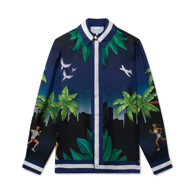 Casablanca Athletic Club zijden overhemd