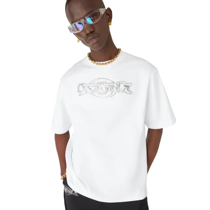Casablanca Chrome oversized T-shirt met korte mouwen