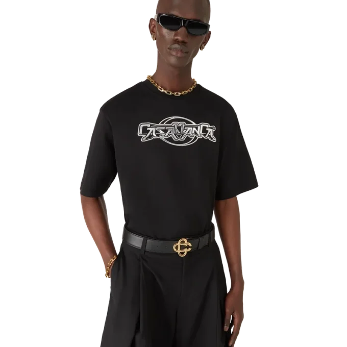 Casablanca Chrome oversized T-shirt met korte mouwen