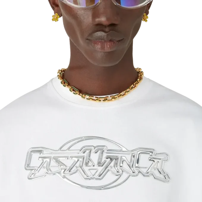 Casablanca Chrome oversized T-shirt met korte mouwen