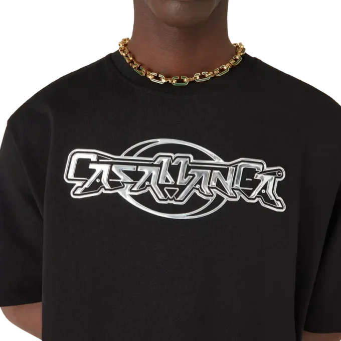 Casablanca Chrome oversized T-shirt met korte mouwen