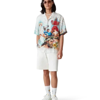 Celebration Du Sport zijden overhemd met korte mouwen