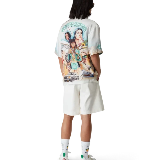 Celebration Du Sport zijden overhemd met korte mouwen