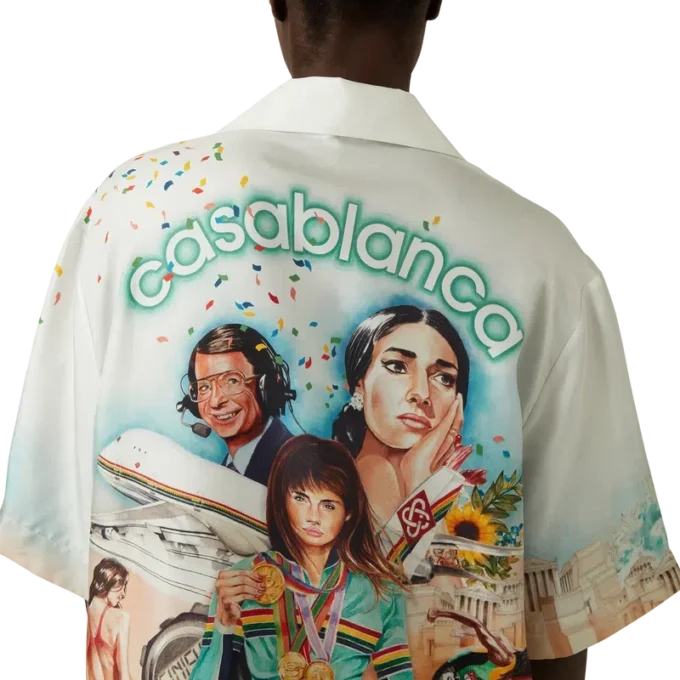 Celebration Du Sport zijden overhemd met korte mouwen