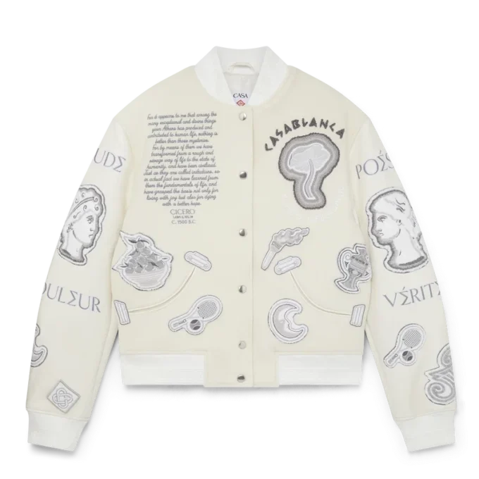 Chenille patchwork bomberjack