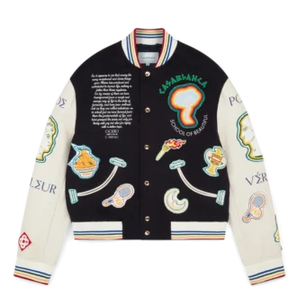 Chenille patchwork bomberjack