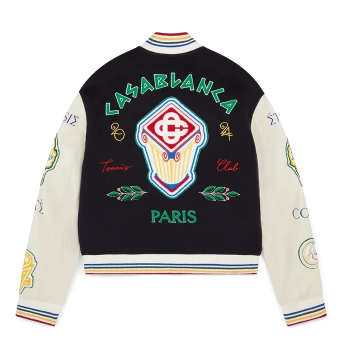 Chenille patchwork bomberjack