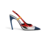 Chrome Arch Slingback Pump