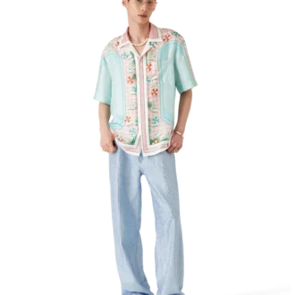 Copacabana zijden overhemd met korte mouwen