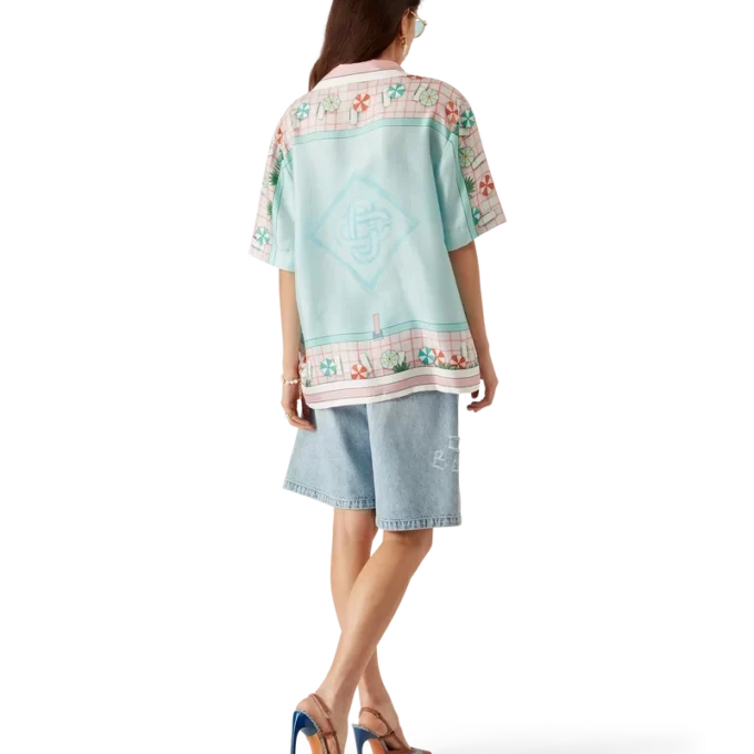 Copacabana zijden overhemd met korte mouwen Copacabana zijden overhemd met korte mouwen