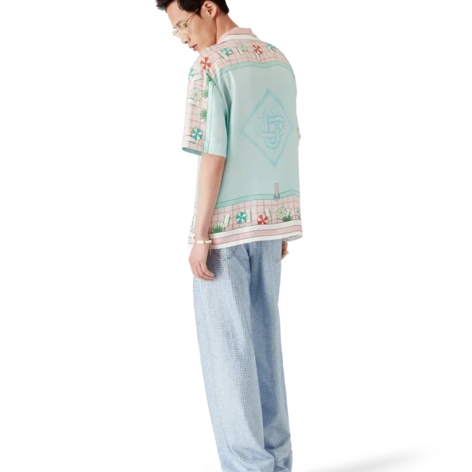 Copacabana zijden overhemd met korte mouwen Copacabana zijden overhemd met korte mouwen