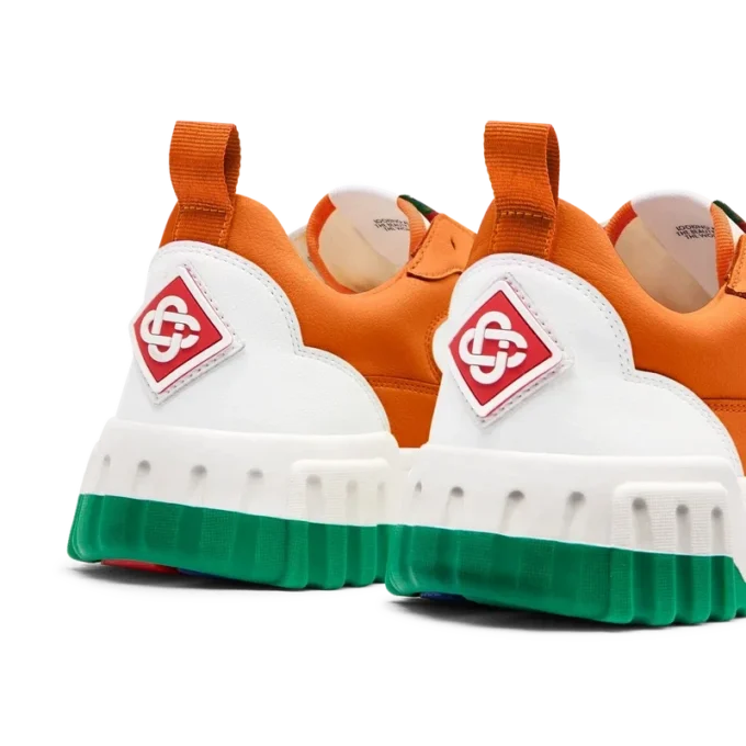 Court sneaker voor dames in oranje en wit Court sneaker voor dames in oranje en wit