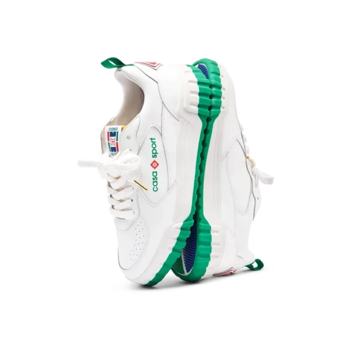 Court sneaker voor dames in wit en groen