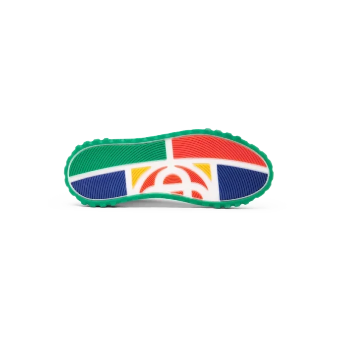 Court sneaker voor dames in wit en groen