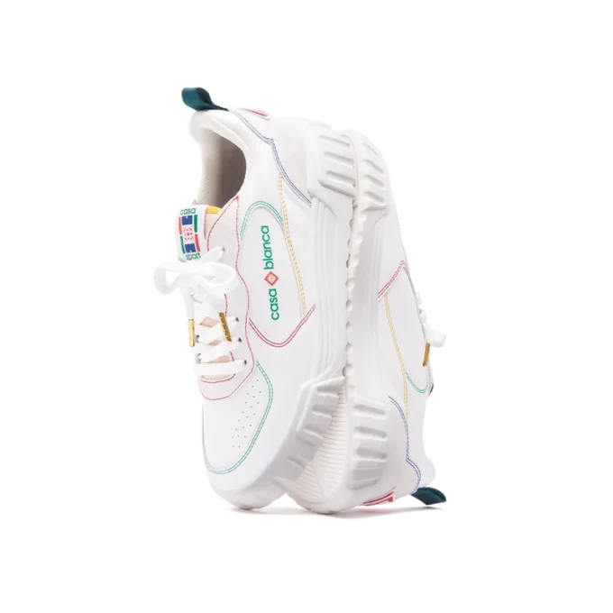 Court sneakers voor dames in wit en multicolor