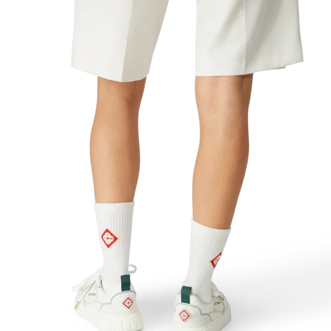 Court sneakers voor dames in wit en multicolor