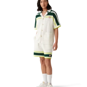 Court sneakers voor heren in wit en multicolor