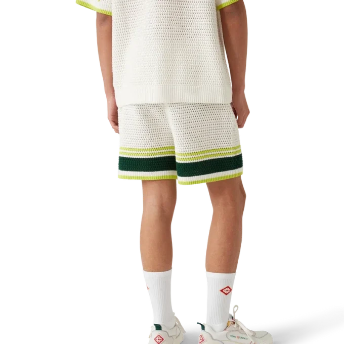 Court sneakers voor heren in wit en multicolor