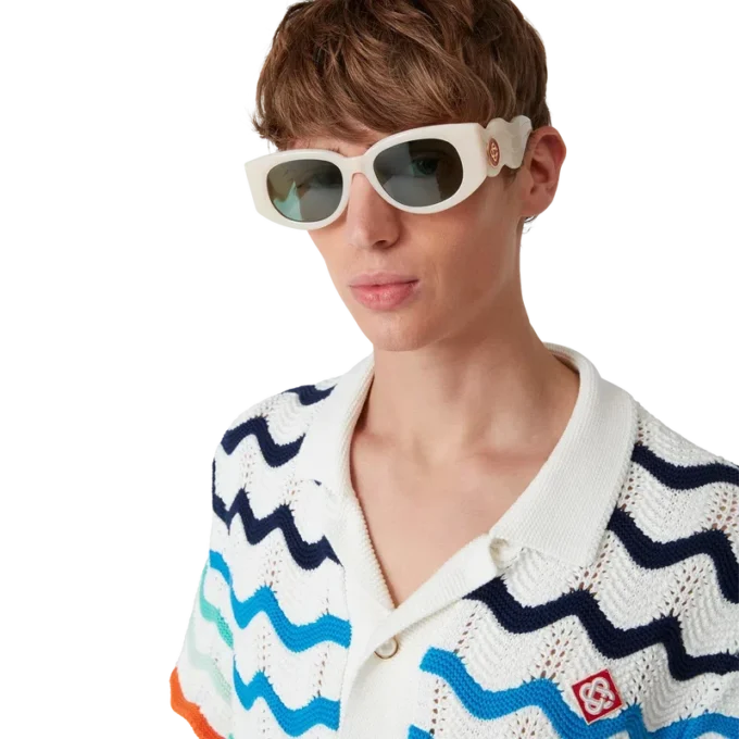 Crèmekleurige Memphis-zonnebril