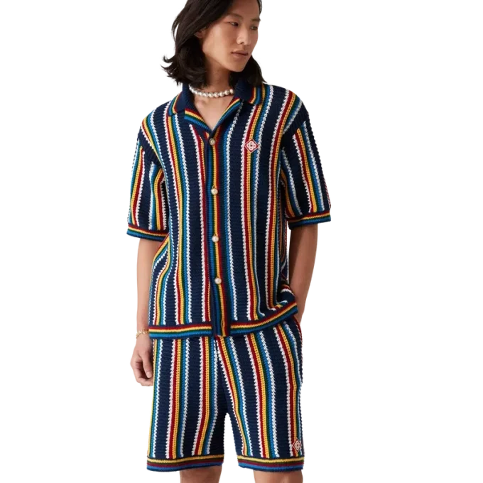 Crochet Stripe Shorts