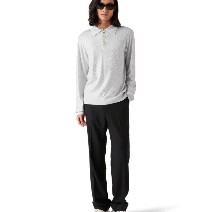 Crystal Monogram gebreid overhemd