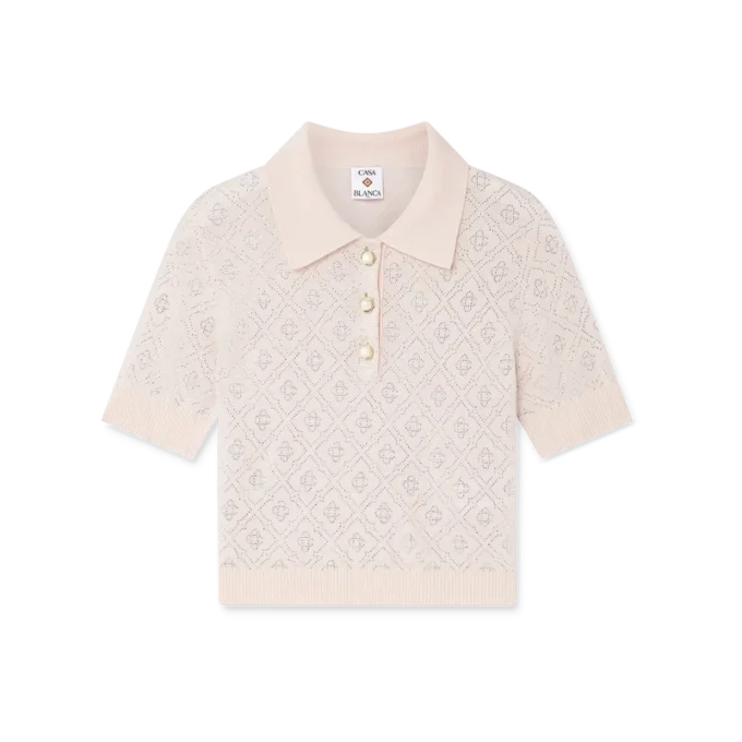 Crystal Monogram gebreid Poloshirt