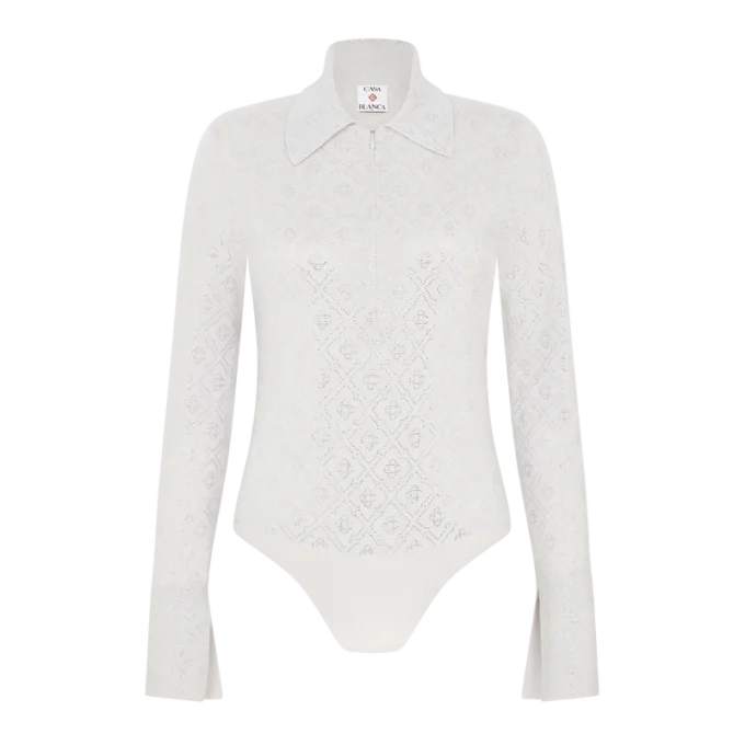 Crystal Monogram gebreide bodysuit