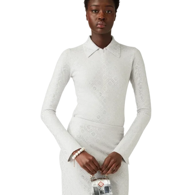 Crystal Monogram gebreide bodysuit