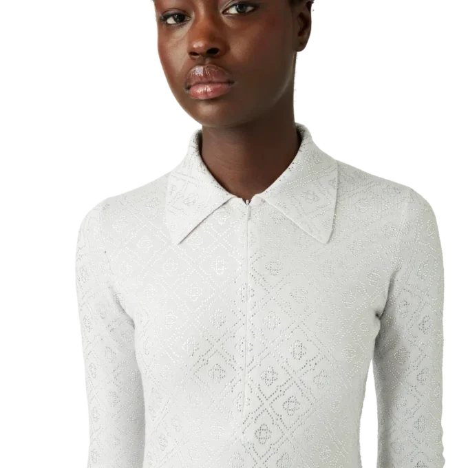 Crystal Monogram gebreide bodysuit