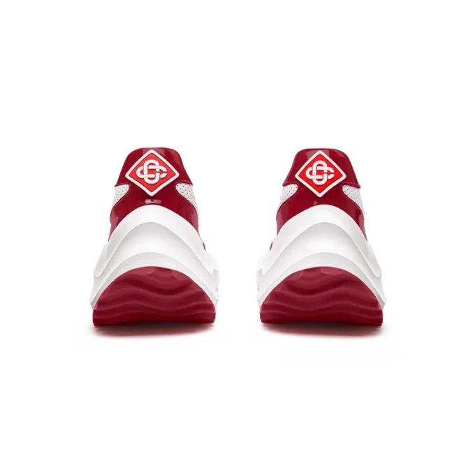 Dames Atlantis sneaker in wit en haute rood