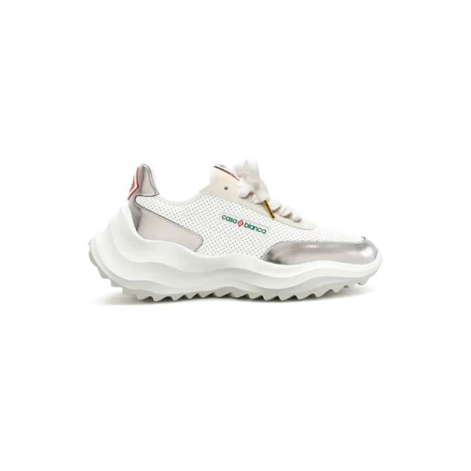 Dames Atlantis witte & chromen sneaker