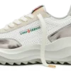 Dames Atlantis witte & chromen sneaker