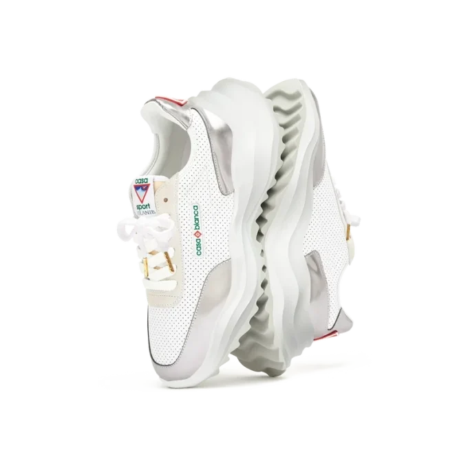 Dames Atlantis witte & chromen sneaker