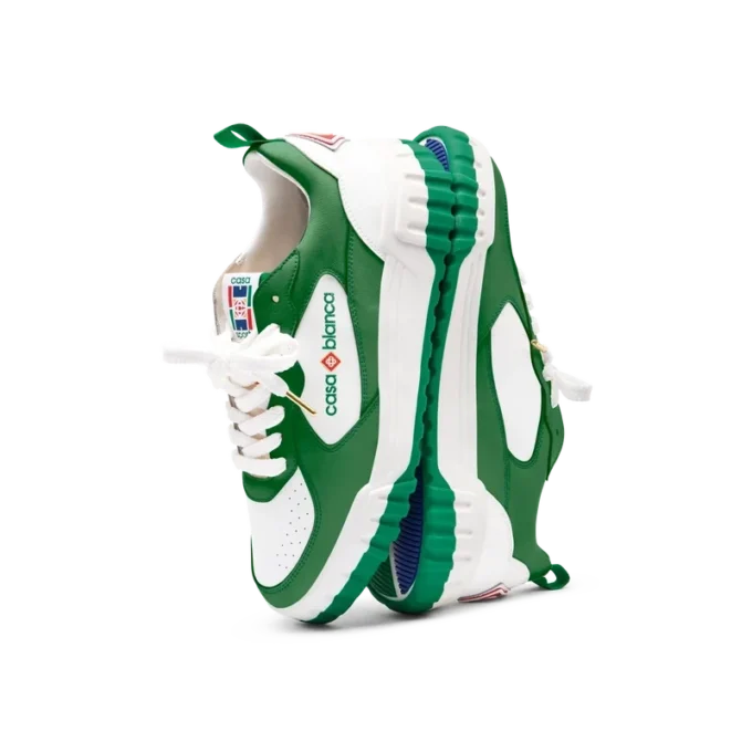 Dames Court groene & witte sneaker