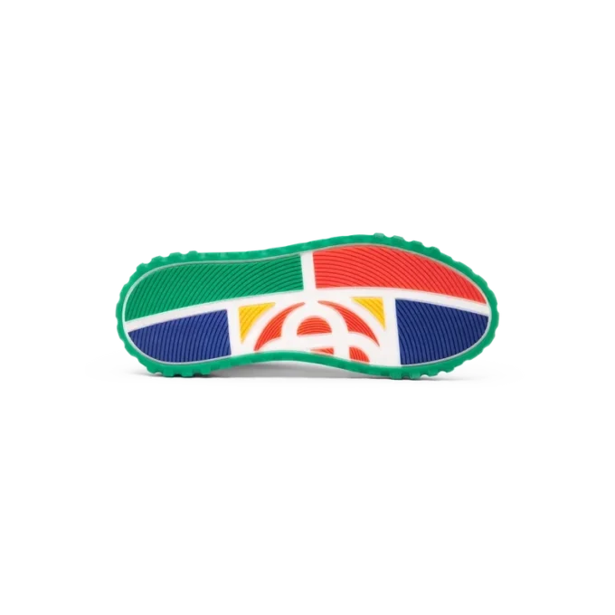 Dames Court groene & witte sneaker