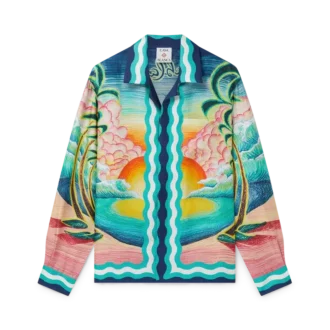 Danse De La Mer zijden overhemd met lange mouwen